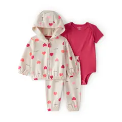 CARTERS - Conjunto 3 Piezas Bebé Niña Algodón