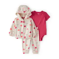 CARTERS - Conjunto Bebé Niña 3 Piezas Algodón