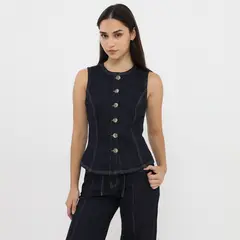 SYBILLA - Top Denim Mujer
