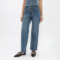 SYBILLA - Jean Straight Tiro Alto Mujer