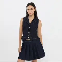 SYBILLA - Chaleco Denim Mujer