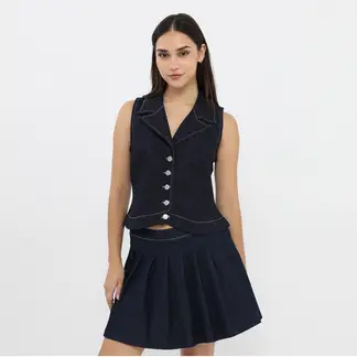 SYBILLA - Chaleco Denim Mujer