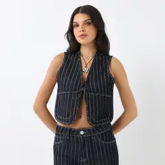 SYBILLA - Chaleco Denim Mujer