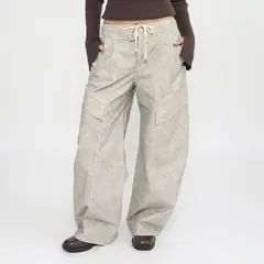 SYBILLA - Pantalón Baggy Tiro Medio Mujer