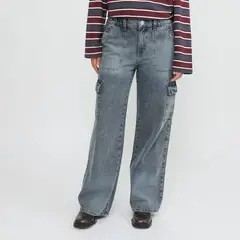 DENIMLAB - Jean Cargo Tiro Alto Mujer