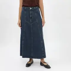 SYBILLA - Falda Denim Larga Mujer