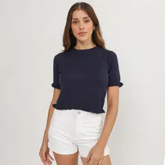 BASEMENT - Chompa Manga Corta Mujer