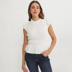BASEMENT - Blusa Manga Corta Mujer