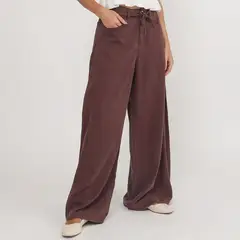 BASEMENT - Pantalón Wide Leg Mujer