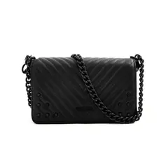 AMPHORA - Crossbody Muller Mujer Negro Y Textura