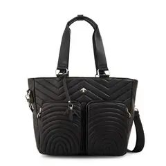 AMPHORA - Cartera Georgia Mujer Negro Y Textura