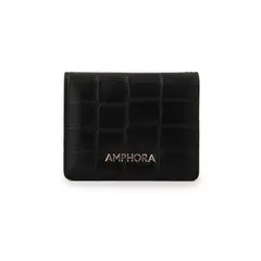 AMPHORA - Tarjetero Dual Mujer Negro