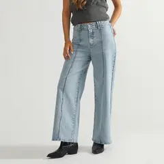SYBILLA - Jean Wide Leg Tiro Alto Mujer