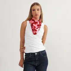 SYBILLA - Pañuelo Estampado Rosado