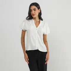 UNIVERSITY CLUB - Blusa Volantes Broderie