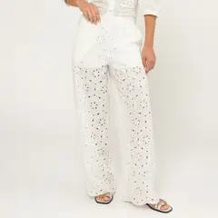 UNIVERSITY CLUB - Pantalon Broderie