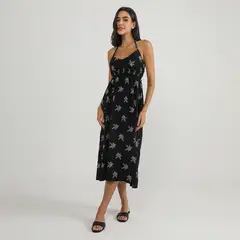 UNIVERSITY CLUB - Vestido Fake Bordado Flores