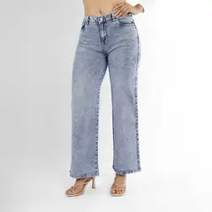 KANSAS - Jean Wide Leg Tiro Alto Mujer