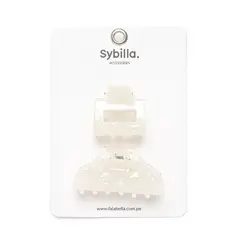 SYBILLA - Gancho Acrilico Blanco