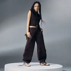 DENIMLAB - Pantalón Baggy Tiro Alto Mujer