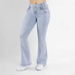 KANSAS - Jean Flare Tiro Alto Mujer