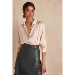 MAISON 123 - Blusa Manga Larga Mujer