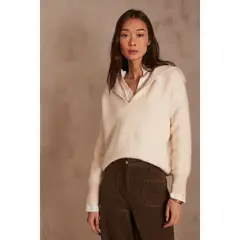 MAISON 123 - Blusa Manga Larga Mujer