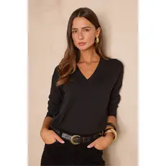 MAISON 123 - Chompa Manga Larga Mujer