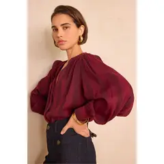 MAISON 123 - Blusa Manga Larga Mujer