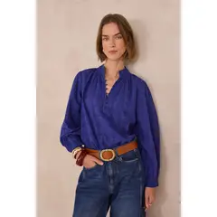 MAISON 123 - Blusa Manga Larga Mujer