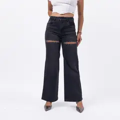 TAYSSIR - Jean Wide Leg Tiro Alto Mujer