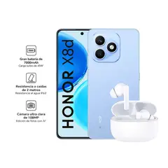 HONOR - Celular X8d 8gb + 256gb Light Blue + Choice Earbuds X7 Lite