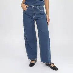 SYBILLA - Jean Balloon Tiro Alto Mujer