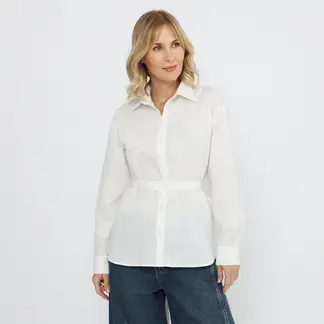 APOLOGY - Blusa Manga Larga Cinturón Mujer x MiradaTrendy