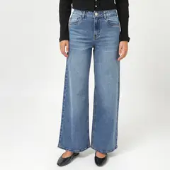 DENIMLAB - Jean Wide Leg Tiro Medio Mujer