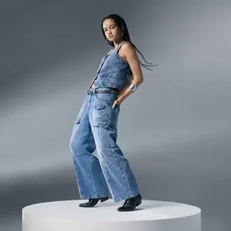 DENIMLAB - Jean Balloon Tiro Medio Mujer