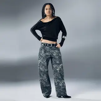 DENIMLAB - Pantalón Balloon Tiro Medio Mujer