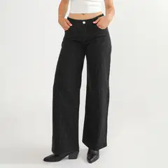 DENIMLAB - Jean Baggy Tiro Medio Mujer