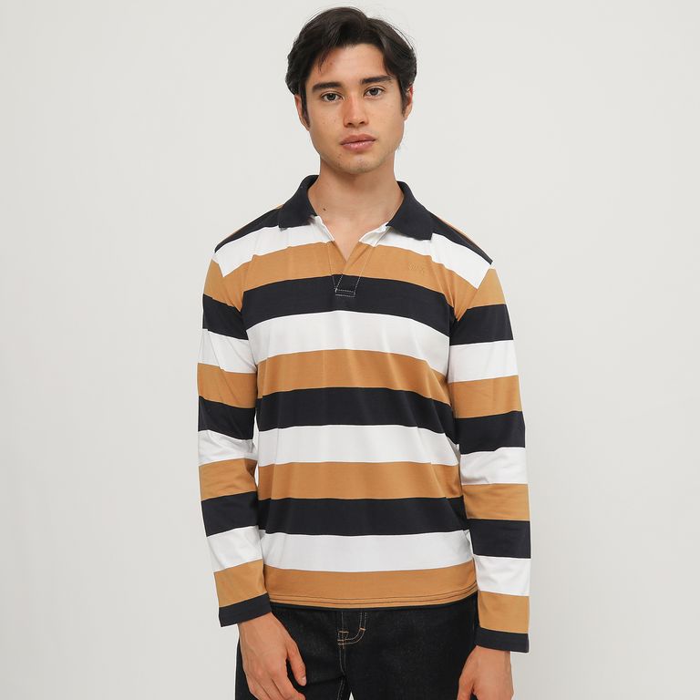 Polo Manga Larga Casual Hombre