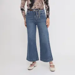 STEFANO COCCI - Jean Wide Leg Tiro Medio Mujer