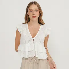 AMERICAN ABBEY - Blusa Manga Corta Mujer