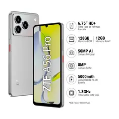 ZTE - Celular Blade A56 Pro 4GB + 128GB Gris