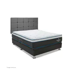 DRIMER - Dormitorio Praktibox Laqueado Pure Fresh Queen Size Cuadros Marrón