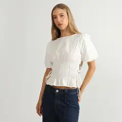 SYBILLA - Blusa Manga Globo Mujer