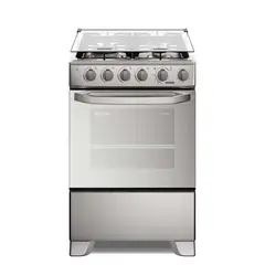 ELECTROLUX - Cocina Gas 4 Hornillas VaporBake,Triple Llama, Grill 60cm FE4TMR