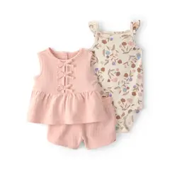 CARTERS - Conjunto Bebé Niña 3 Piezas Algodón