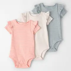 CARTERS - Body Bebé Niña Pack X3 Algodón