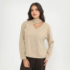 SYBILLA - Chompa Manga Larga Mujer