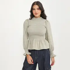 SYBILLA - Blusa Manga Larga Mujer