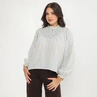 SYBILLA - Blusa Manga Larga Mujer